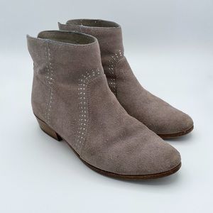 Joie Lucy Embellished Grey Suede Ankle Booties